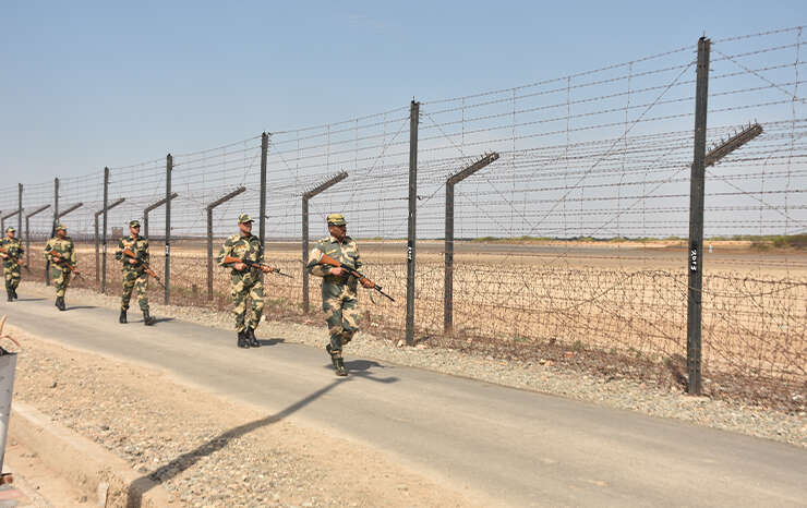 Scenic view of Nadabet, showcasing the Indo-Pak border and surrounding landscape, captured in January 2024.