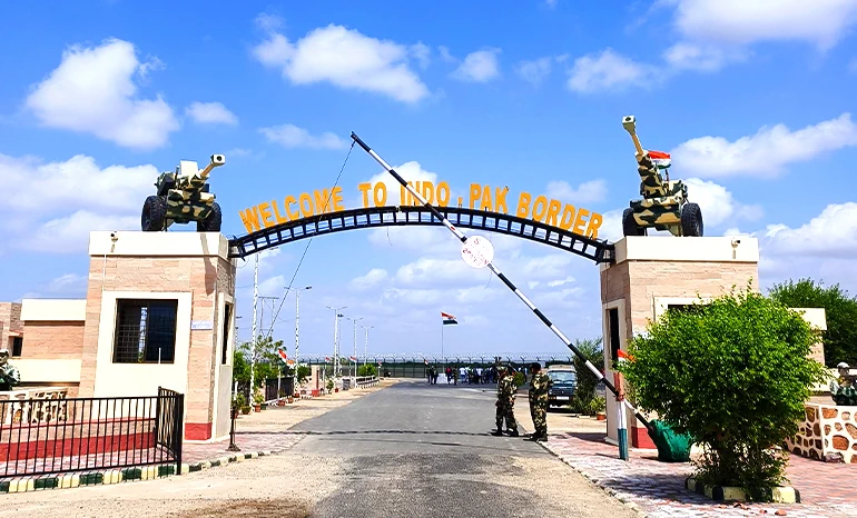 Nadabet Border View showcasing Indo-Pak Border with scenic surroundings.